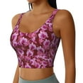 thumbnail image 2 of Pofeuu Orchids Flowers Print Sports Bra for Women Sexy Vest Yoga Running Gym Fitness Crop Bras Tops-XX-Large, 2 of 8