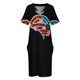 thumbnail image 3 of Vestido de cumpleaños holgado con bolsillo para mujer Vestido largo de lujo partes del cerebro humano verano, 3 of 6