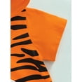 thumbnail image 6 of Franhais Baby Summer Short Sleeve Romper, Little Tiger Printed Hooded Jumpsuit, Loose Bottom Snap One-Piece Bodysuit, 6 of 8