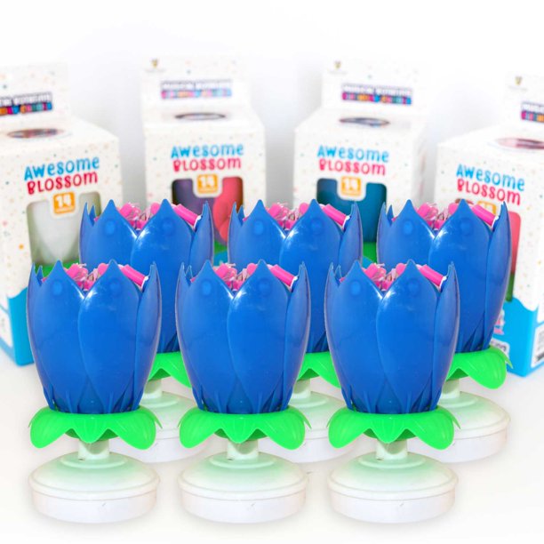 Awesome Blossom 14 Candle Musical Lotus Flower Birthday Candle that