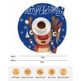 thumbnail image 6 of 15 Inch Round Placemats Set of 6, Merry Christmas Non Slip Heat Insulation PP Table Mats, Blue Winter Xmas Hat Deer Snowflake Washable Place Mats for Kitchen Dining Party Table Decor, 6 of 7