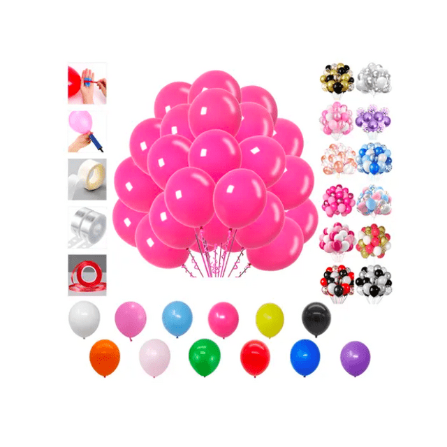 100 Globos Xtellar Mate Para Decoración De Fiestas, Bodas