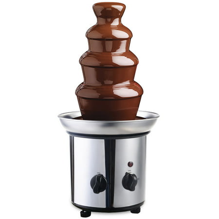 Gymax 4 Tiers Hot Luxury Chocolate Fondue Fountain Commercial Stainless (Best Hot Chocolate Maker)
