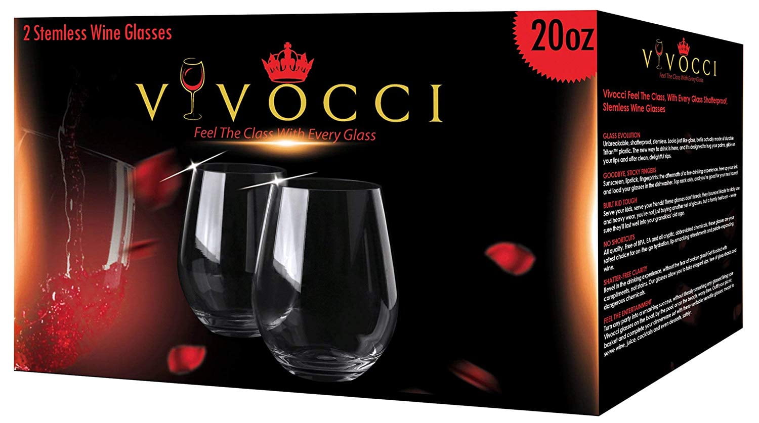 In Vino Veritas Prosecco Wine Glass - Set of 6, Glassware; UK
