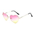 thumbnail image 4 of Heart Shaped Sunglasses for Women, Fashion Vintage Heart Frame Metal Sun Glasses, Multicolor Retro UV Protection Shades for Party, Festival, Travel, Beach, Lightweight Eyewear, Brown, 4 of 8