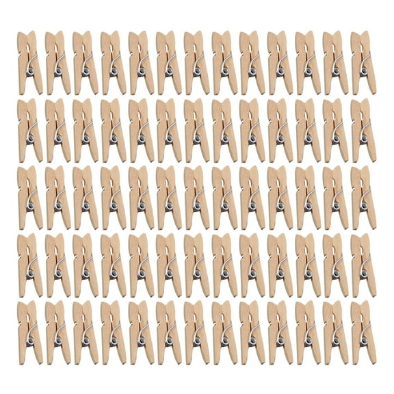 MRLESS Pack of 100 Mini Wooden Clothespins for Hanging Photos, Cards, Memos, Crafts, and Home Decor Display