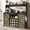 Gray, variant on DreamCurship 55”Farmhouse Coffee Bar Cabinet, Sideboard Buffet Cabinet with 2 Doors, Kitchen Storage Cabinet with 12 Wine Racks & 8 Cup Hooks for Kitchen, Dining Room, Wash Gray