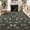 Black, variant on Area Rug 6x9, Floral Modern Washable Rugs, Non-Slip Low-Pile Soft Floor Carpet for Bedroom, Living Room, Dining Room, Green