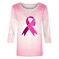 thumbnail image 5 of LEKWK Breast Cancer Shirts for Women Plus Size Pink Ribbon Breast Cancer Awareness T-Shirt 3/4 Sleeve Casual Inspirational Graphic Tee Survivor Gifts,Size S-5XL, 5 of 5