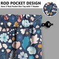 thumbnail image 4 of Retro Farmhouse Curtains 24 Inch - 3 Panel Vintage Floral Set with Bohemian Wildflowers, Rod Pocket Window Treatment, 4 of 5