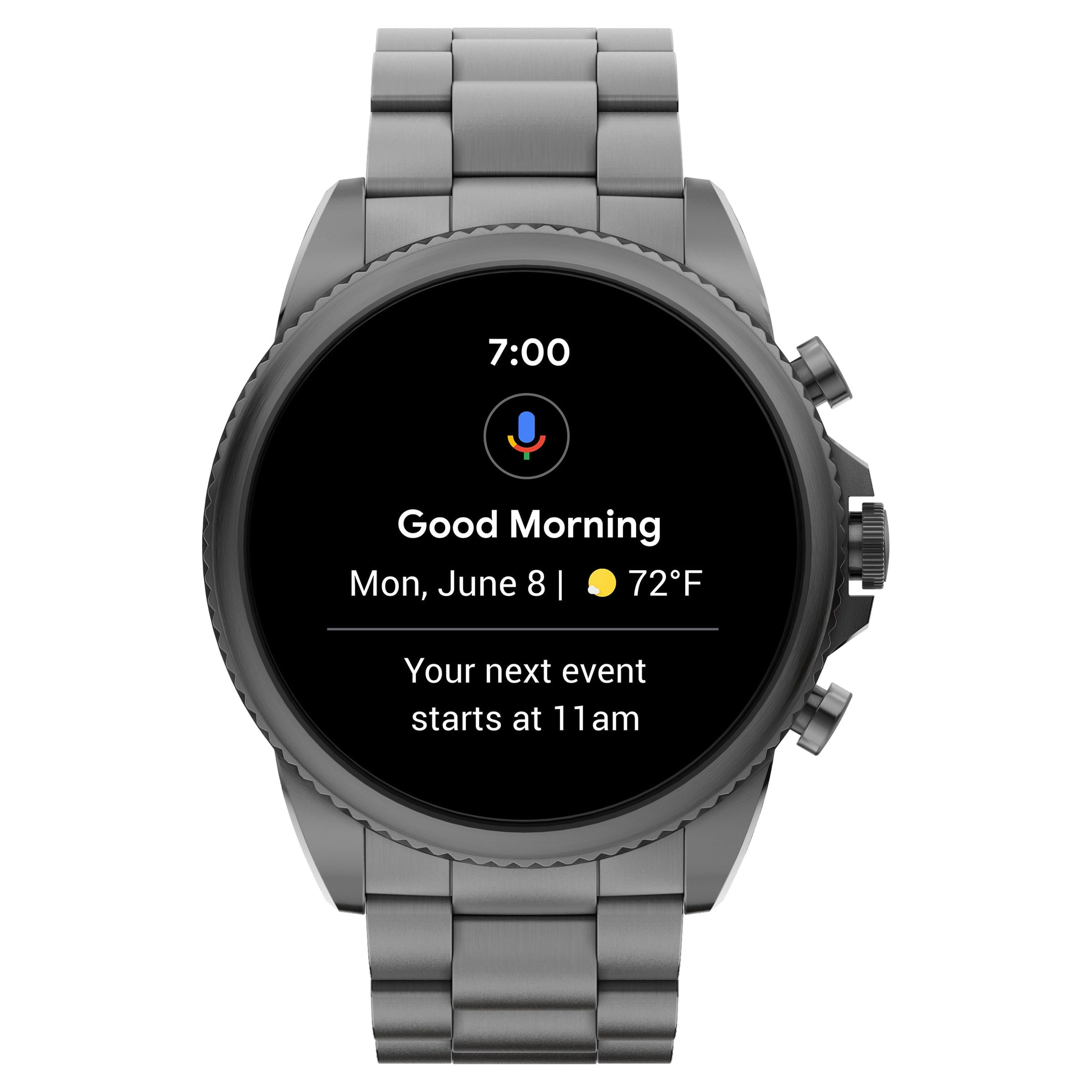 Best Buy: Fossil Gen 6 Smartwatch 44mm Stainless Steel Smoke FTW4059V