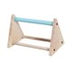 thumbnail image 2 of Soporte de madera para loros, triángulo de ejercicio, juguete interactivo para masticar, palo de pie Azul, 2 of 9