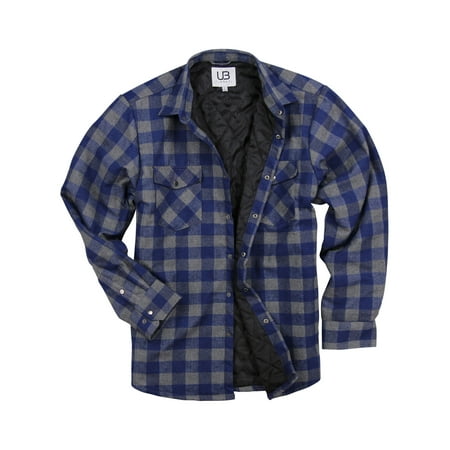 Urban Boundaries - Men's Insulated Quilted Lined Flannel Shirt Jacket ...