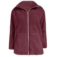 thumbnail image 3 of Liyamei Children's Solid Color Double Zipper Fleece Jacket Red 12-13 Years, 3 of 5