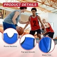 thumbnail image 3 of Uxcell Soccer Training Vest, Team Sports Pinnies Reversible Numbered Jerseys Dark Blue 18 in, 3 of 7