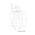 thumbnail image 5 of Simpli Home Roland Mid Century Modern 28 inch Swivel Bar Stool in Grey Linen Look Fabric, 5 of 14