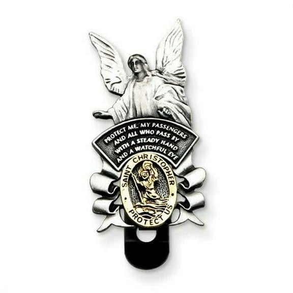 St Christopher/Guardian Angel Sun-Visor Clip