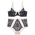 thumbnail image 5 of Conjunto de sujetador push-up de pecho lateral ultrafino de ropa interior sexy para mujer Sujetador de encaje pequeño con pecho grande, 5 of 5