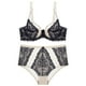 thumbnail image 1 of Conjunto de sujetador push-up de pecho grande y pequeño de encaje ultrafino para mujer, 1 of 4