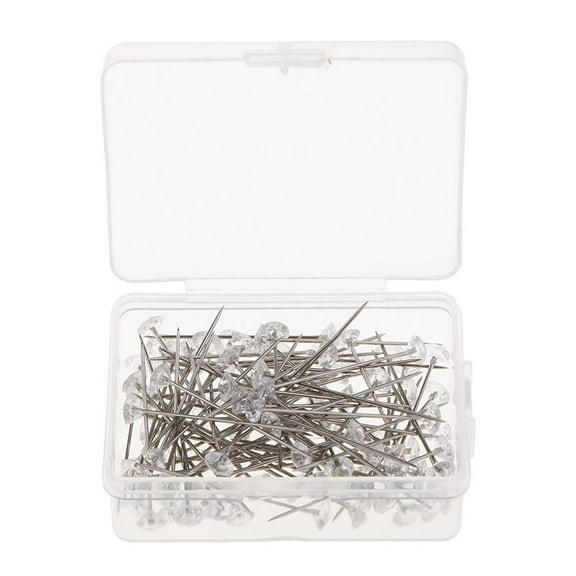 100 Pack/Box Corsage Pins Bouquet Pins Boutonniere Floral Acrylic Diamond Shaped Head 38mm / 54mm Length, 6mm Diameter - 6x38mm