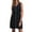 Black, variant on Women's Plus Size Denim Dress Sleeveless Button Down Casual Summer Jean Mini Dress with Patch Pockets Trendy Western Style