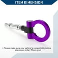 thumbnail image 7 of Unique Bargains Tow Hook /Universal Car Front Bumper Towing Hook / Durable Metal Rotary Tow Hook Ring for Honda S2000 2000-2009,for Honda FIT 20.4cm 1pcs Purple, 7 of 7