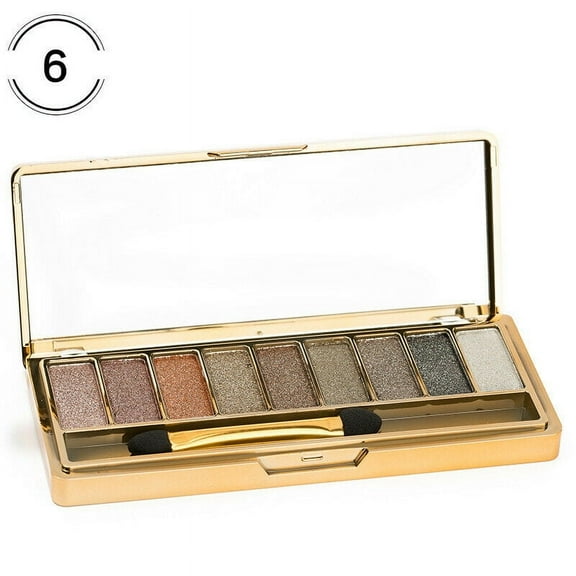 9 Colors Glitter Eyeshadow Eye Shadow Palette & Makeup Cosmetic Brush Set