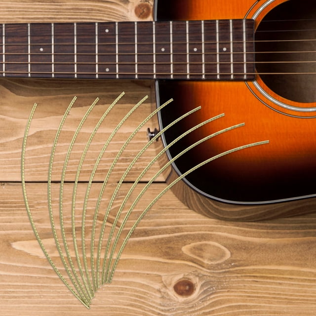 ADDHAT 10Ud Alambres Para De Guitarra Acústica Y Eléctrica Con Superficie Lisa Y Duradera Color Dorado