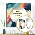 thumbnail image 3 of Designart "Modern Chevron Creativity" Abstract Square Mirror For Wall Decor - Large Purple Square Printed Wall Mirror Art - Square Modern Mirror - Wall Mounted Square Large Mirror, 3 of 5