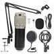 thumbnail image 2 of Kit de grabación de estudio de canto Teléfono PC KTV Micrófono de red Soporte de brazo plegable, Negro Plata seitruly EL001055-04, 2 of 2