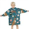 thumbnail image 3 of Boxer Dog Pitbull Terriers Dog and Sushi Blanket Hoodies for Kids 6-13YR Oversize Wearable Blanket Hoodies for Boys Girls Teens, 3 of 7