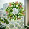 thumbnail image 4 of Artificial Spring Flower Wreath, Colorful Decorative Wreath for Front Door and Wall, Indoor Outdoor Holiday and Wedding Decor(D), 4 of 7
