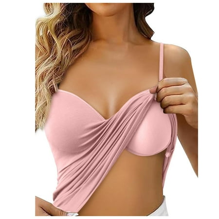 YUDTA Racerback Built In Bra Tank Tops for Women Camisole Tank Tops for Women Womens Built In Bra Workout Tops Going Out Top Built In Bra Spring Tank Tops for Women 2025 Push Up Cami V Neck Tank Top