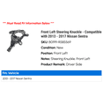thumbnail image 2 of Front Left Steering Knuckle - Compatible with 2013 - 2017 Nissan Sentra 2014 2015 2016, 2 of 2