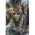 thumbnail image 2 of Perry, William 13x18 Black Ornate Wood Framed with Double Matting Museum Art Print Titled - Silver Venetian mask feathers-Venice-Italy-Used since 1200s for Carnival-Also used for Mardi Gras, 2 of 4