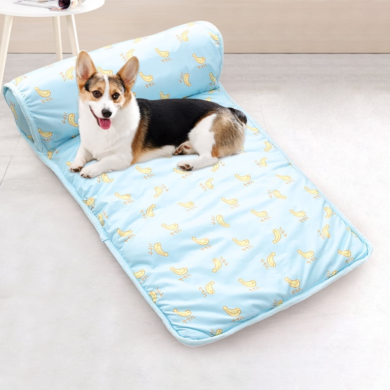 Dog Cooling Mat, Summer Ice Silk Mat for Dogs, Self Cooling Pad for Small  Medium Large Dogs Cats, Non-Toxic Breathable Sleep Bed Summer Pet Bed Puppy 
