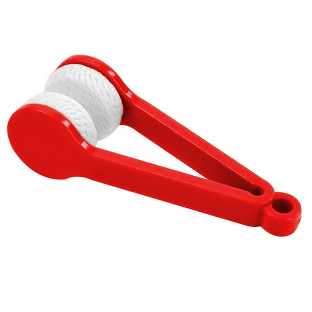 Sonducket 1 Uds. Cepillo de limpieza de gafas, Mini cepillo de limpieza de microfibra, herramienta de mantenimiento de lentes de gafas de sol Cadenas y cordones para anteojos Rojo Sonducket AP000559-05