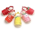 thumbnail image 3 of Infant Baby Girls Summer Sandals with Flower Soft Sole Newborn Toddler First Walker Crib Dress Shoes, 3 of 7
