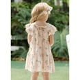 thumbnail image 4 of Happy Town Toddler Baby Girl Boho Dress Linen Ruffle Sleeveless Casual Dress, 4 of 8