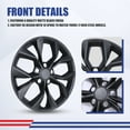 thumbnail image 4 of (4Pcs/Set)17" Hubcaps Steel Wheel Rims Cover Fit for 2023-2025 HONDA CR-V LX model PP Material Snap On Installation(17-Inch, Matte Black), 4 of 4