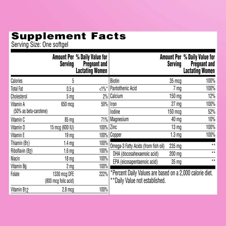One A Day Women's Prenatal Multivitamin with DHA, 60 Count photo 8