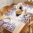 thumbnail image 5 of Red Botanical Placemats Set of 4 Dragonfly Flower Leaf Retro Chinese Place Mats Indoor Wipeable Table Mats Washable Cloth Dining Table Placemats for Kitchen Holiday Party Home Decor 13x19 Inch, 5 of 9
