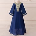 thumbnail image 2 of RUTAYY Children Girls Dress Long Sleeve V-Neck Party Gown Celebration Evening Attire Comfortable Breathable Fashion Vacation Dresses, 2 of 9