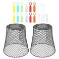 thumbnail image 2 of Shisuyan 2 Sets Plant Screen Covers For Outside Garden Plant Tent Cover Flower Pot Protection Net Wire Plant Cover Plant Cages To Keep Rabbits Out Iron Plant Protection Cover, 2 of 9