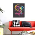 thumbnail image 4 of Sikiie Neon Gothic Skull Moon Print Canvas Decorative Hanging Painting, Anti-shrinkage Hanging Frame, Suitable for Home, Office Wall Decorations, 4 of 6