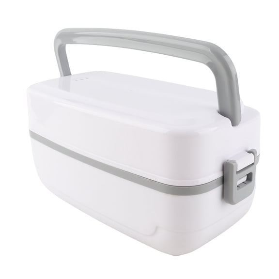 BIMZUC Electric Lunch Box 250W Portable Food Warmer EU Plug Self Heating Reservation Heating Stainless Steel Monolayer Home Office Car Travel Meal Heater Box Container (11.02 inches / 28 cm)