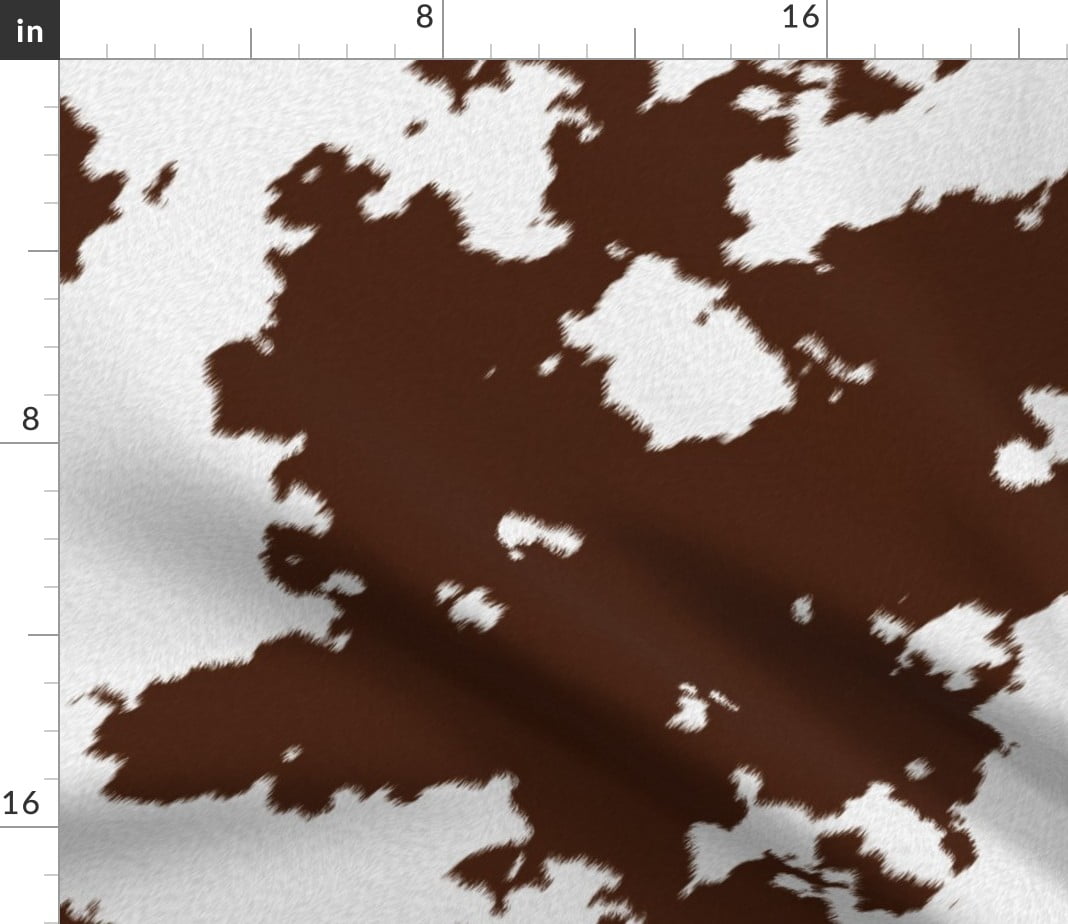 Spoonflower Fabric - Brown Cow Hide Animal Print Rodeo Cowboy Country  Western Printed on Petal Signature Cotton Fabric by the Yard - Sewing  Quilting Apparel Crafts Decor 