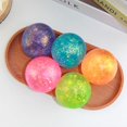 thumbnail image 4 of 3 bolas de azúcar con purpurina de 2.4 pulgadas de aumento lento, bolas blandas para aliviar el estrés, relleno de jarabe de malta, moldeable, relajante, sensorial, juguete para el estrés, bolas de ej, 4 of 5