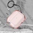 thumbnail image 4 of for Airpods 2nd Gen / 1st Gen Case Clear with Lanyard Ring Buckle, Luxury PC Transparent Drop Protective Anti-Yellow Anti-Scratch Cover Skin Friendly Women Men Charging Case - Pink, 4 of 5