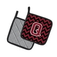 thumbnail image 2 of Caroline's Treasures CJ1052-QPTHD Letter Q Chevron Garnet and Black Pair of Pot Holders, 7.5HX7.5W, multicolor, 2 of 2
